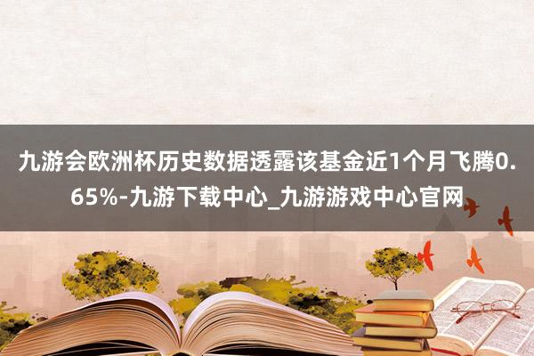 九游会欧洲杯历史数据透露该基金近1个月飞腾0.65%-九游下载中心_九游游戏中心官网