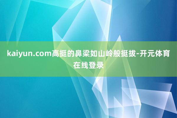 kaiyun.com高挺的鼻梁如山岭般挺拔-开元体育在线登录